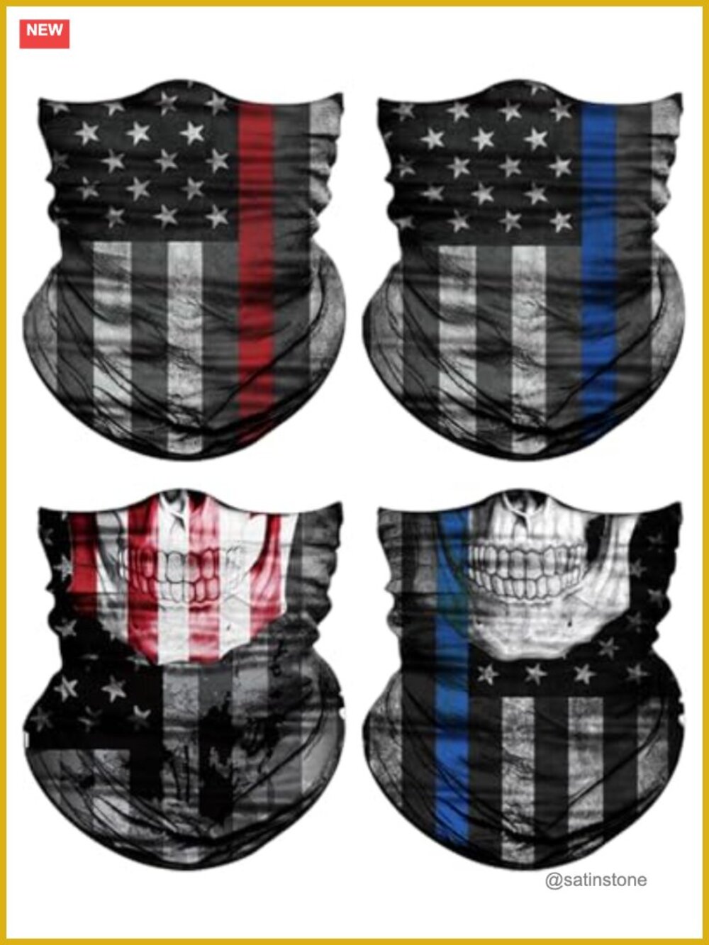 4 Pack Neck Gaiters for Women Men - Breathable Microfiber Face Mask, 12 Ways